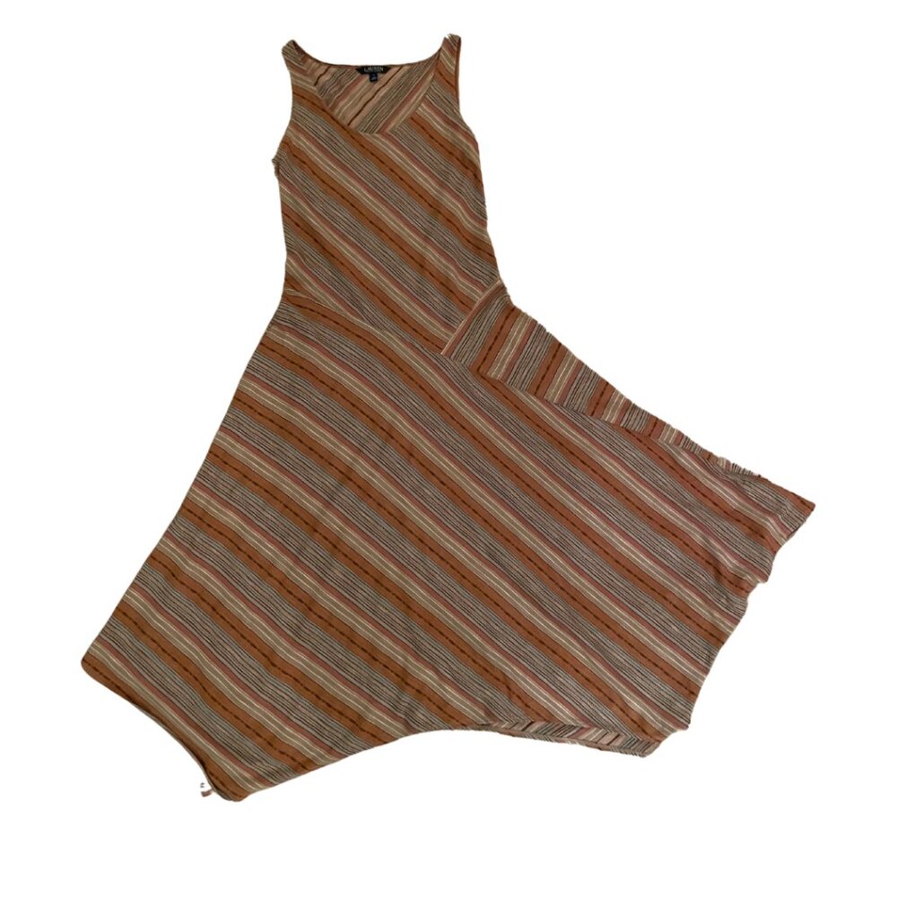 Lauren Ralph Lauren | Sleeveless Striped Dress | 100% Cotton | Medium